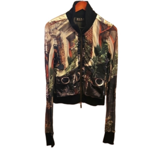 Etole Du Monde Sherlock Holmes mesh full zip Art to wear jacket sz M